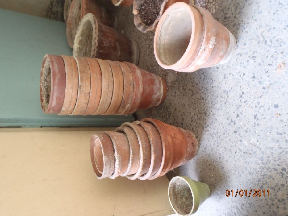 Ретро Керамични саксии за растения всякакви размери, употребявани и чи