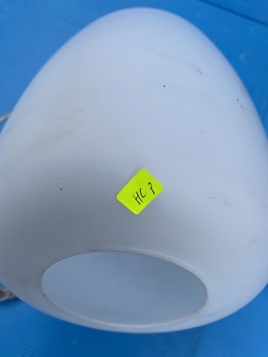 Дизайнерски полилей от дания 1970 - млечно стъкло