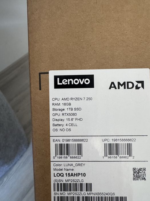 Vand laptop gamin Lenovo LOQ rtx 5060 nou