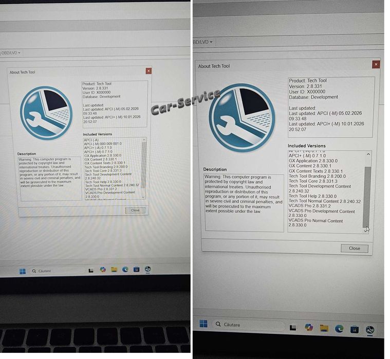 TechTool 2.8.331 update APCI+ 01.2026 DeveloperTool 0.7.1.0 Vocom 1, 2