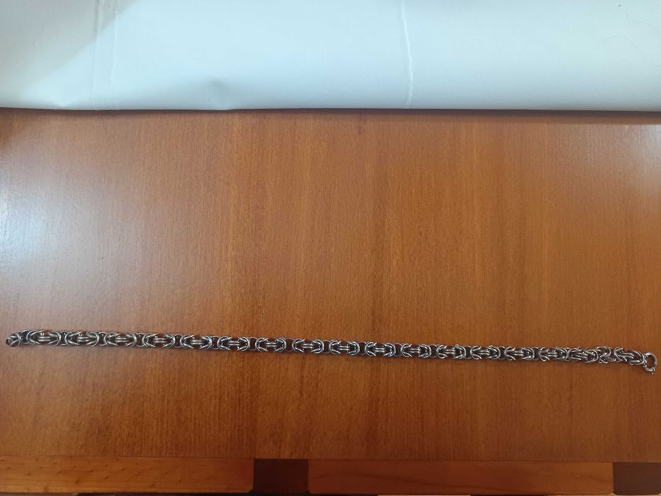 Сребърен ланец кралска плетка, 50см., 75 гр.