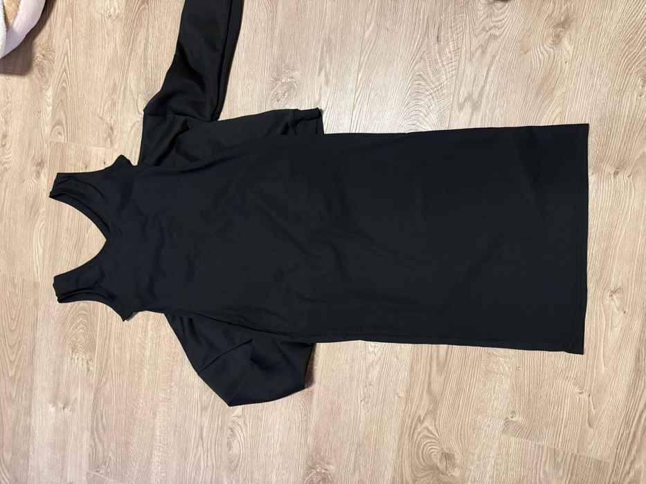 Комплект от две части рокля със суитшър нов черен