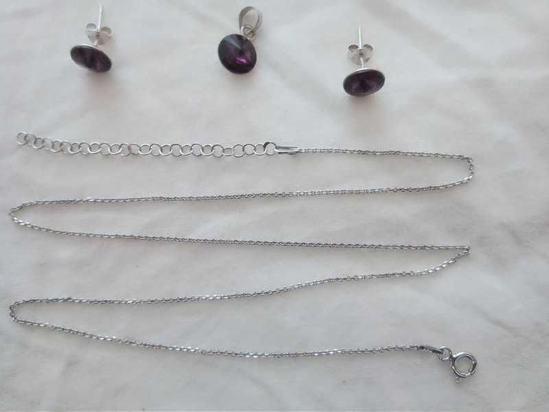 set argint cercei , pandantiv ,lănțișor