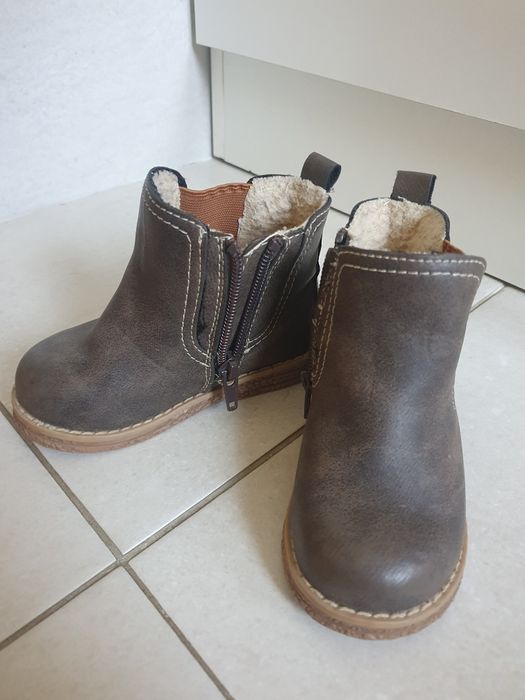 Ghete ghetute botine copii piele maro marimea 21