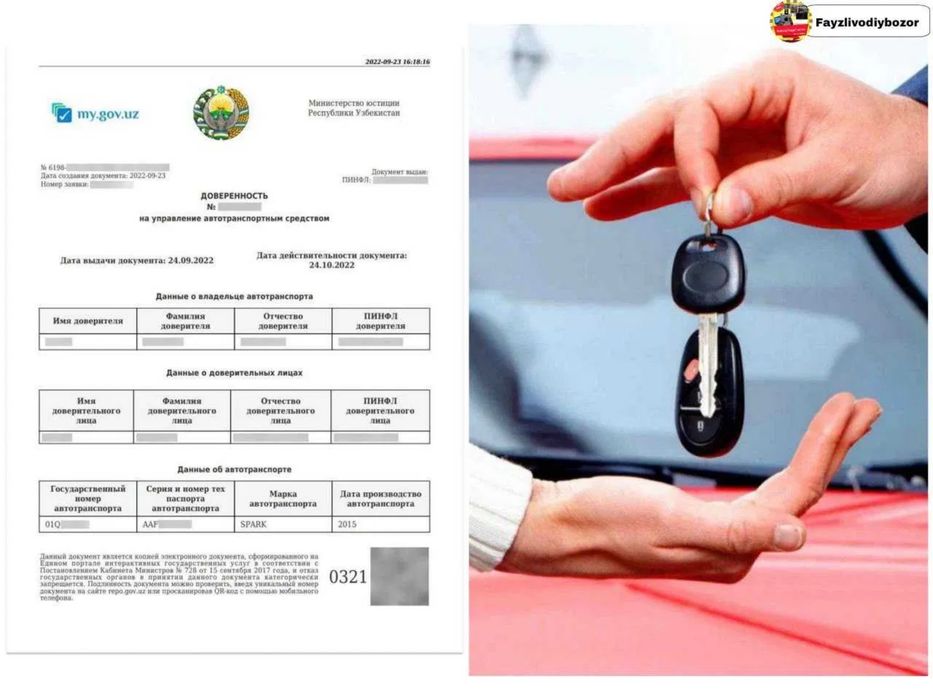 Online TONIROVKA,TAXI litsenziya,Ishonchnoma,Avtoraqam,AvtoSug’urta,