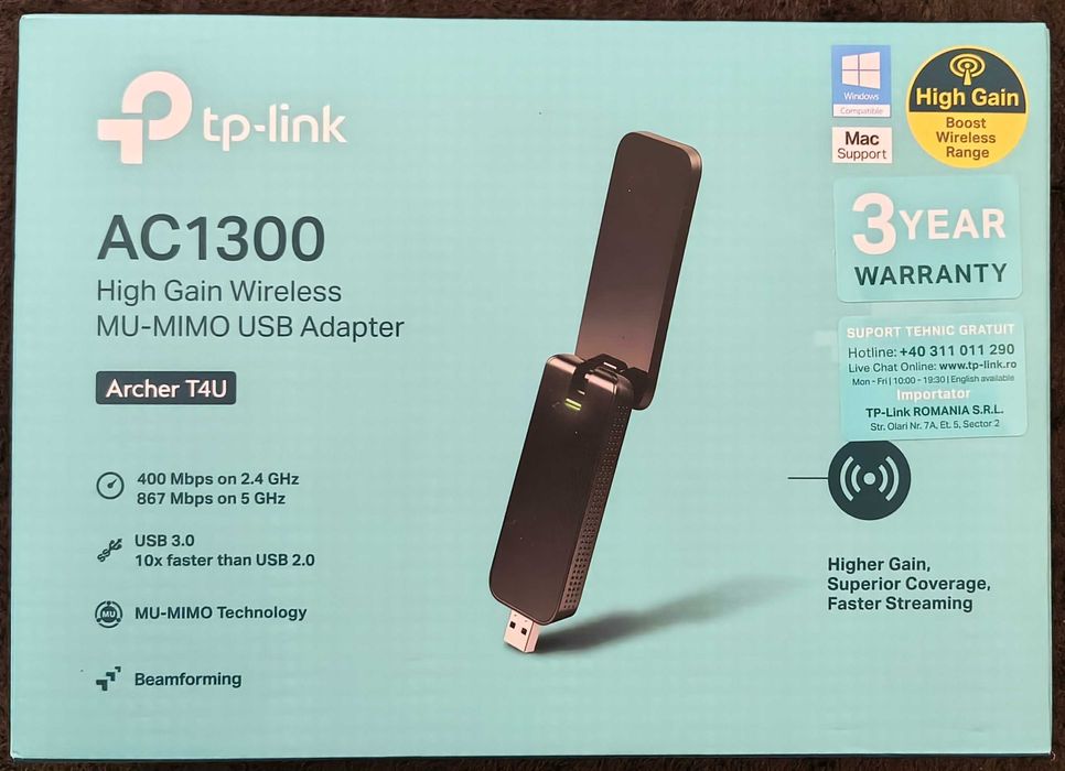 Adaptor Wireless TP LINK  AC1300 - Nou