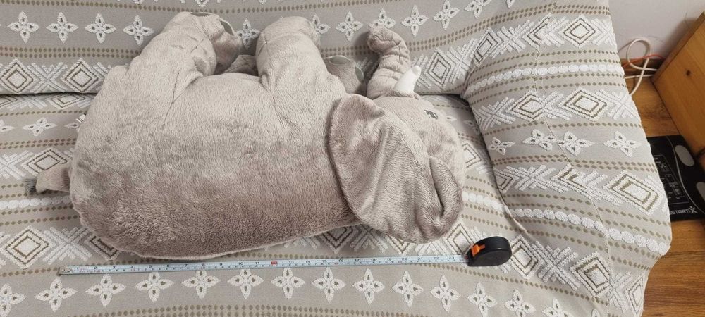 Jucărie de pluş, elefant/gri ikea