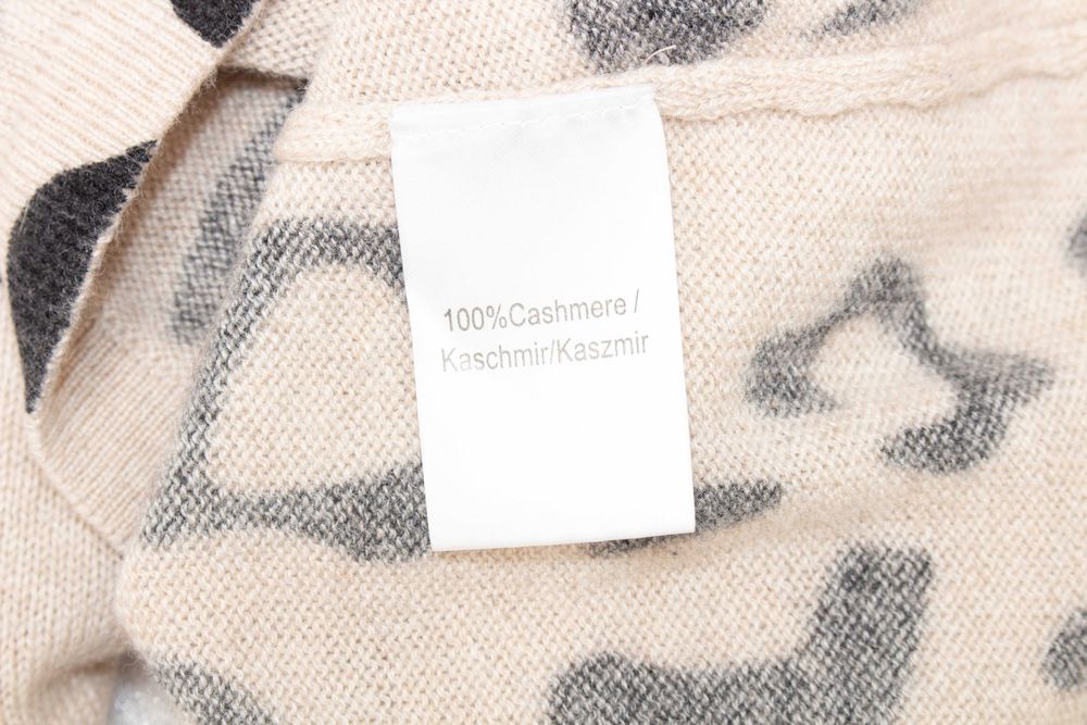 Gharani Strok London дамски пуловер от 100% кашмир животински принт L