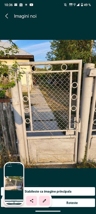 Vând poarta pietonala și poartă auto urgent