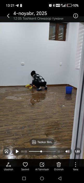 Uy tozalash xizmati generalni, vlajani va posle remont