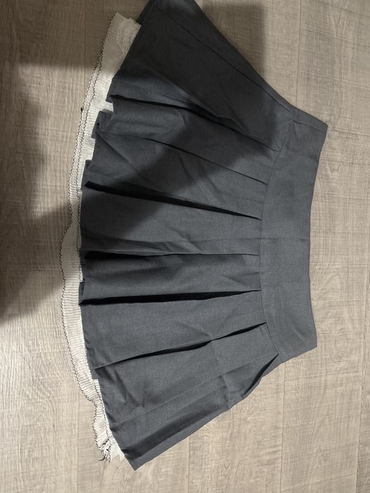 Юбка короткая серая