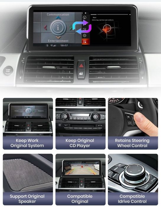 Navigatie Android dedicata BMW X5 E70/ X6 E71 CCC, CIC (2007-2014)