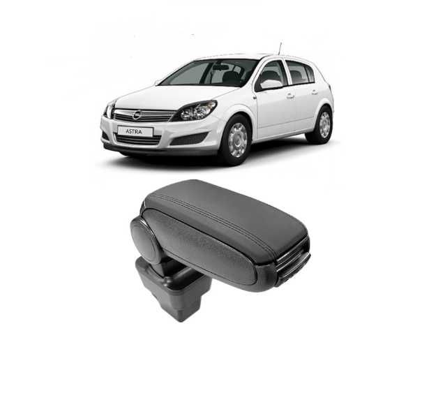 Подлакътник за Opel Astra H, 2004-2010г , черна еко кожа