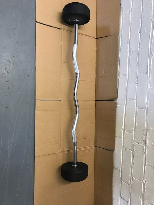 Неразборная резиновая штанга Штанга гантел фиксированная