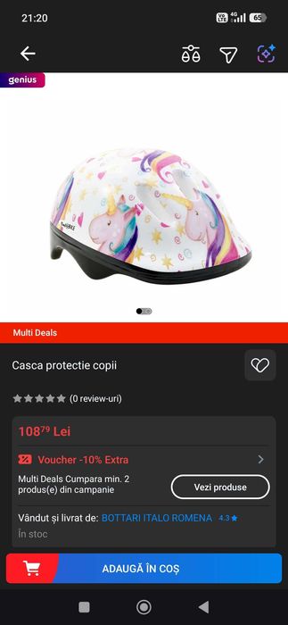 Bicicletă cu cască fetițe