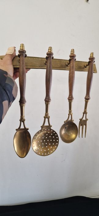 Suport perete bronz lingura furculița ustensile