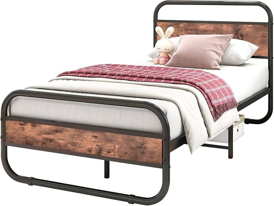 Односпальная кровать Loft krovat темир крават metal kalavat Лофт