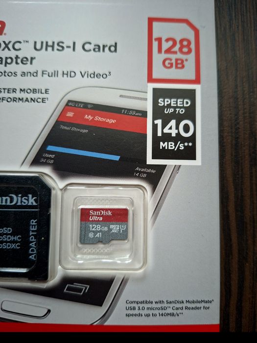 Card MicroSD 128GB SanDisk Ultra