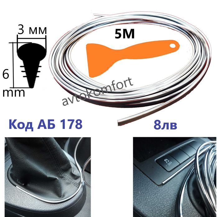 Лайсни Лайсна На Ролка Лепещи И Окрайчващи Хромирана И Черна Лепеща