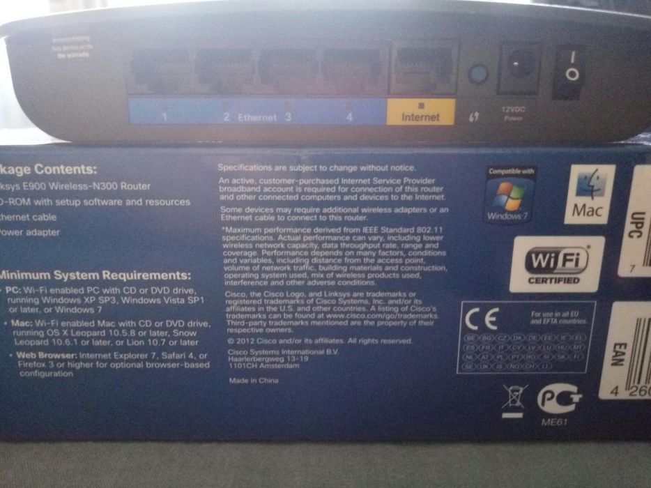 Router Wi-Fi Linksys E900