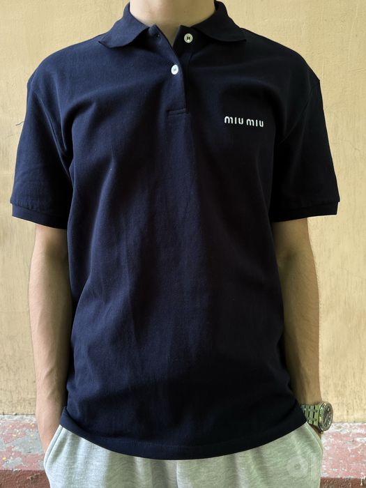 Miu Miu Navy-Blue Polo