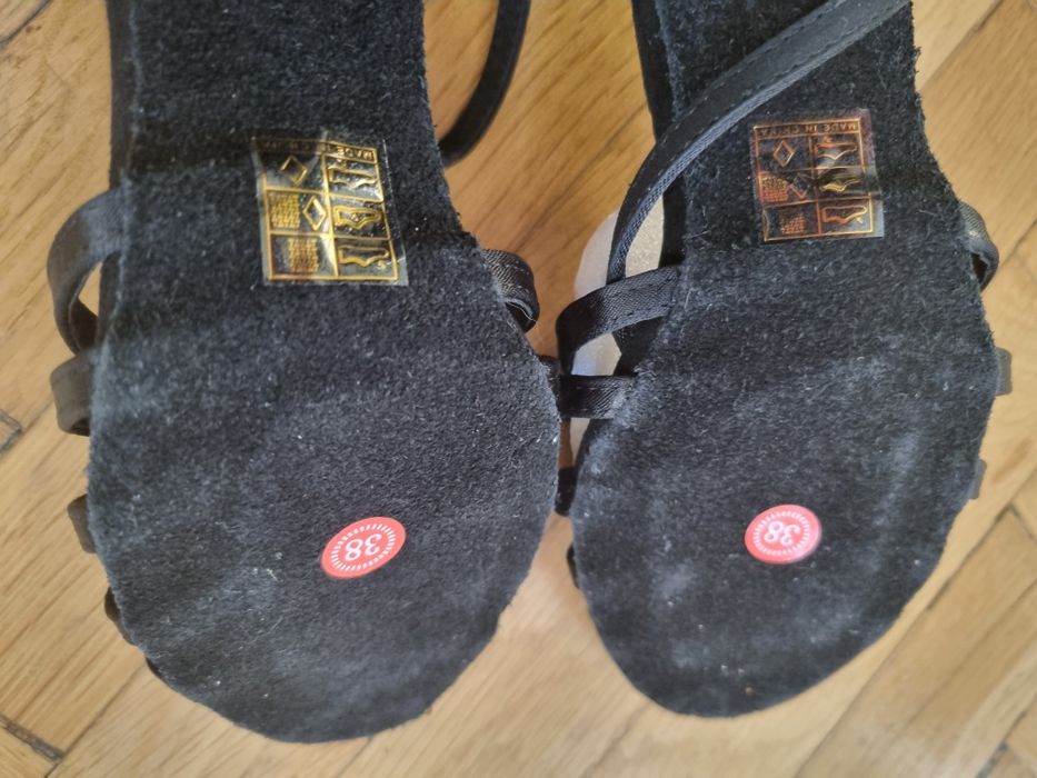 Sandale damă cu toc (6cm) Nr 38 talpa piele intoarsa