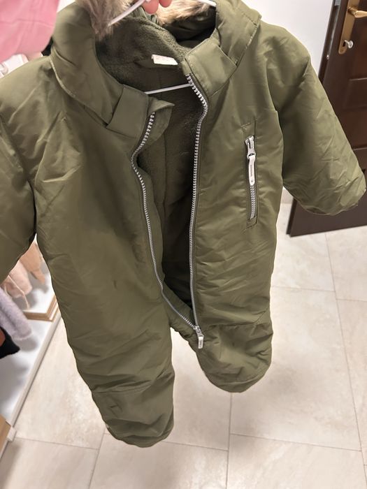 Costum de iarna HM 86 hidrofug + Cadou pantaloni captusiti 86+  salopeta HM 92-98