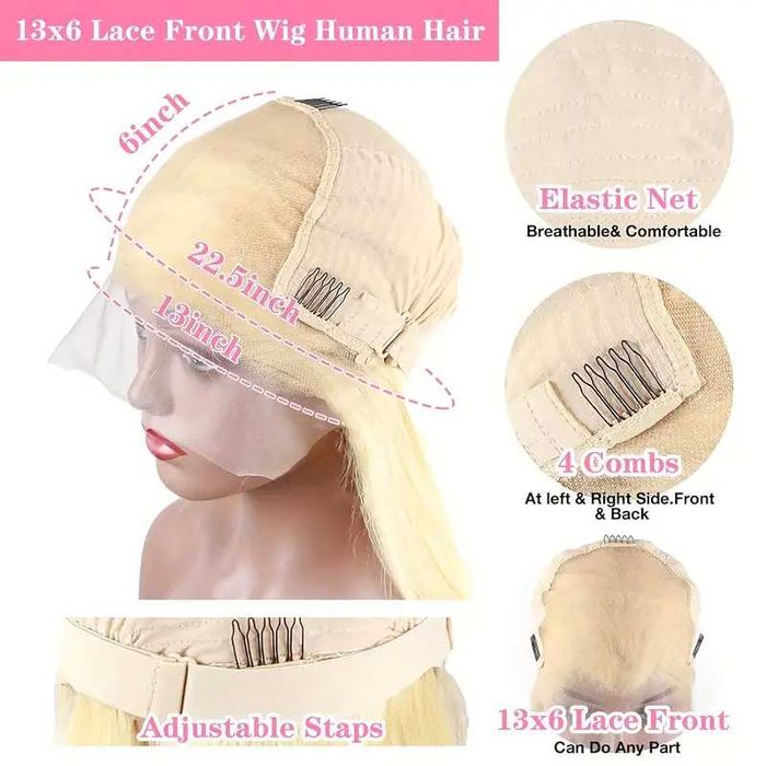 Естествена бразилска руса перука 55-60 см