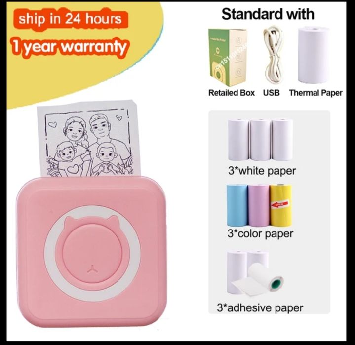 Мини принтер с ролки