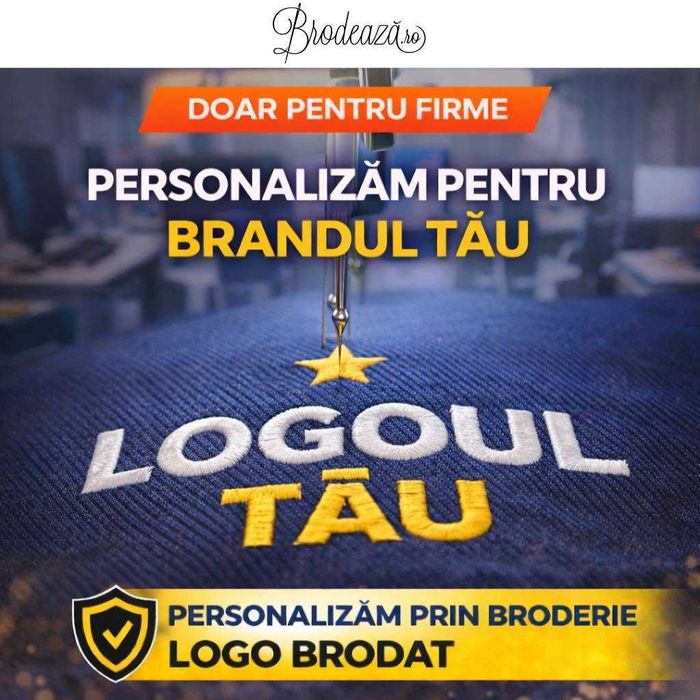 Broderie logo pe haine și echipamente | Brodăm și pe ale tale