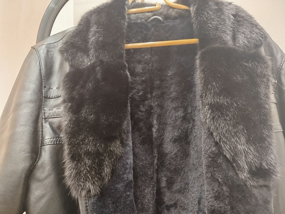 Кожаная куртка зимняя