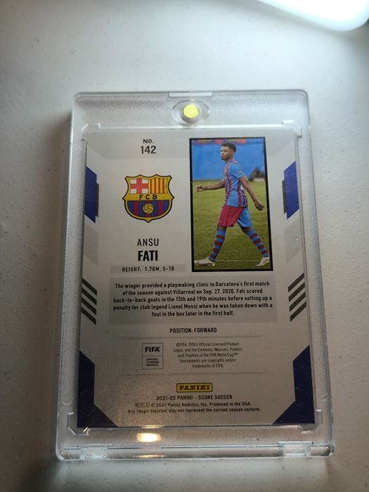 Рядка Panini Score  карта на Ансу Фати 04/15