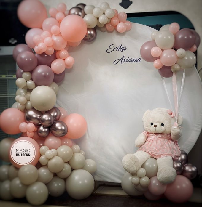 Decor baloane botez/nunta/aniversari