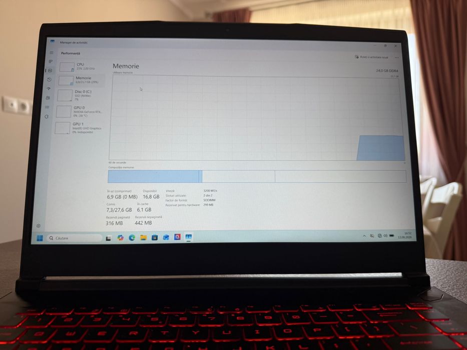 MSI Thin gf63-12ve 24gb ram upgradat,i5-12450h, RTX4050, 1TB, 144Hz