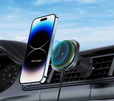 Стойка №4009 с безжично зареждане за телефон за кола
