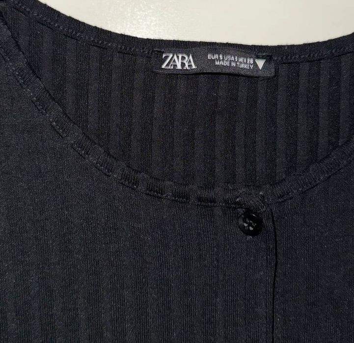 платье ZARA в рубчик миди