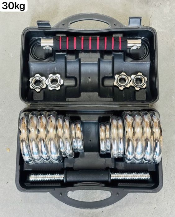 Гантел набор Штанга в кейсе 15/20/30/50/55 кг  все набор