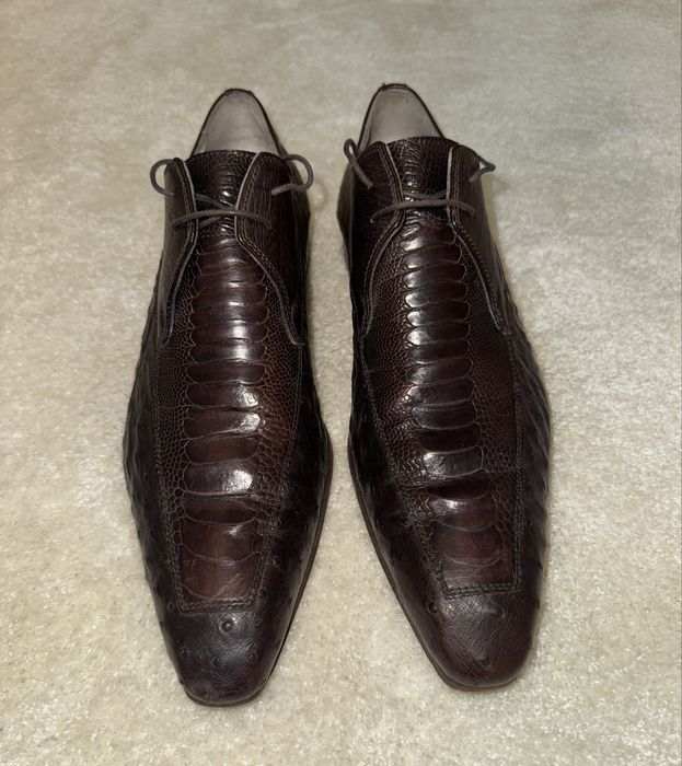 Pantofi Zilli piele exotica (strut + crocodil) originali