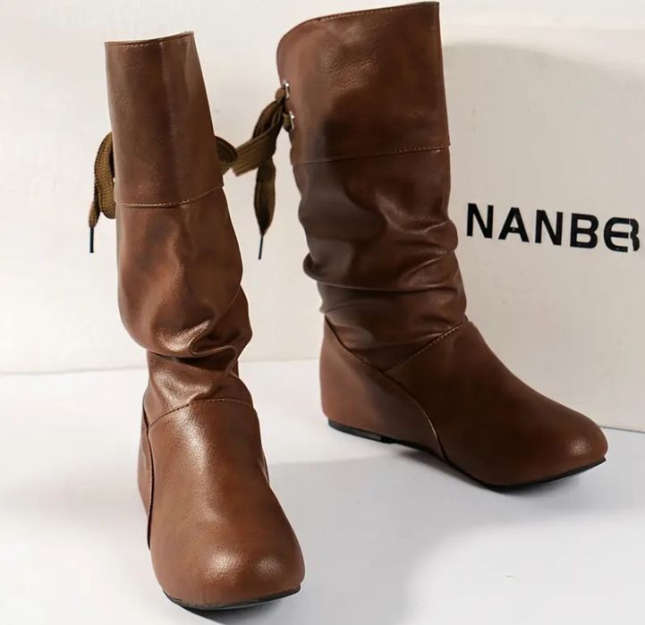 Продам сапоги кожзам ( брала для образа)