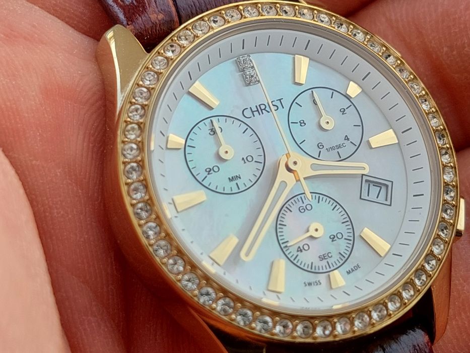 Ceas dama Christ Diamonds chronograph quartz swiss, colectie