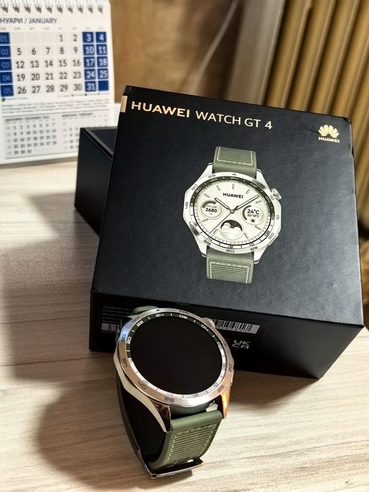 Huawei Watch GT4 46mm Green Woven Strap