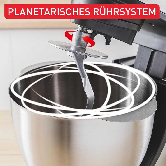 Нов Кухненски Робот Tefal Bake Partner QB525B38, 1100W, Капацитет на Купата 4.6 л, 2 години Гаранция