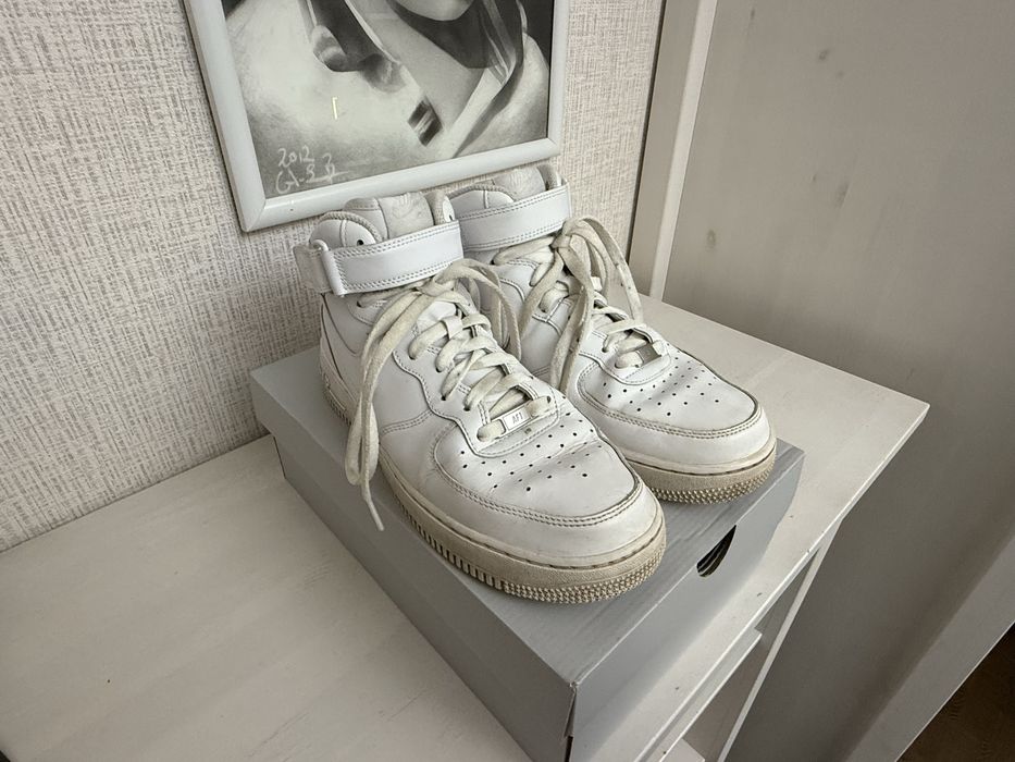 Nike Air Force 1 Mid ’07 Белые Оригинал