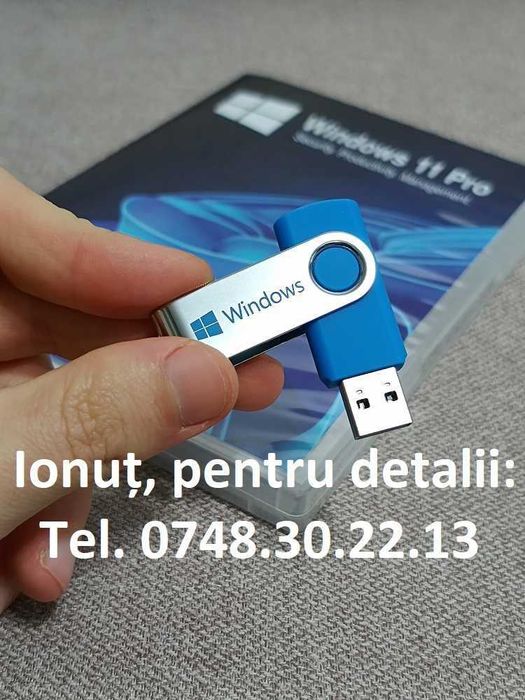 Stick Windows 7, 8.1, 10, 11 și Office original cu licență, preț real!