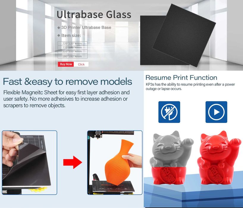 Imprimanta 3D KingRoon pentru polimeri PLA/WOOD/TPU, Noua ambalata!!