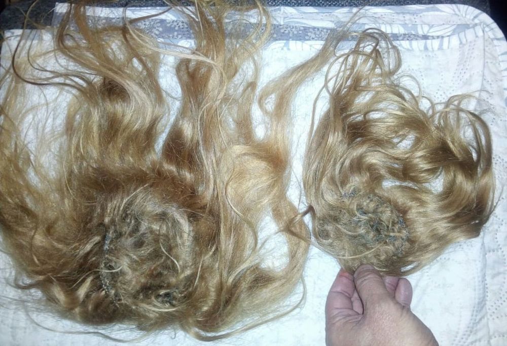 Шеньоны Два из натуральных волос .