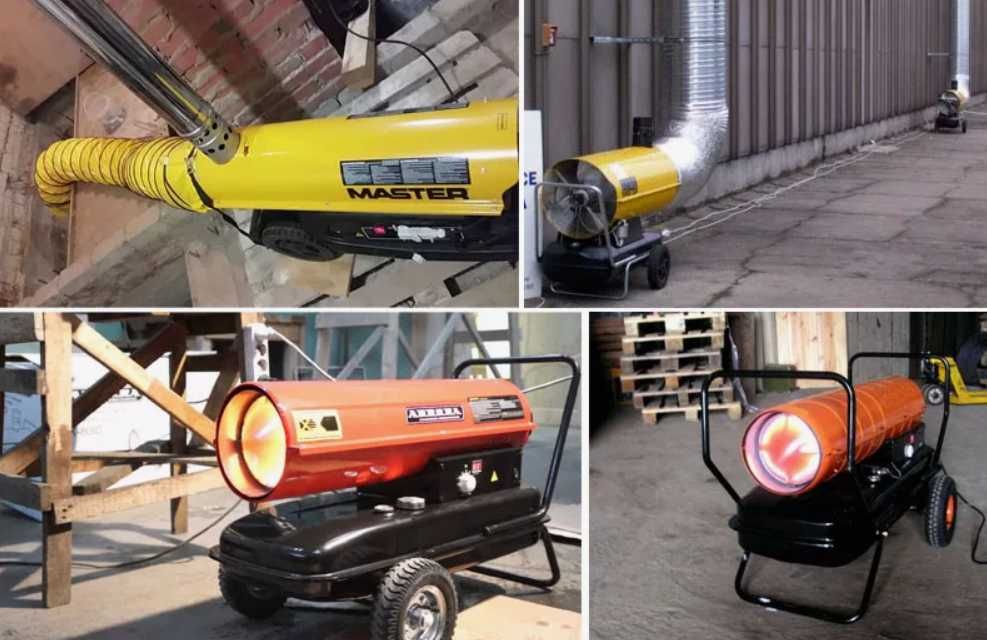 Аренда пушки тепловые газовые дизельные керосиновые электрические, фен