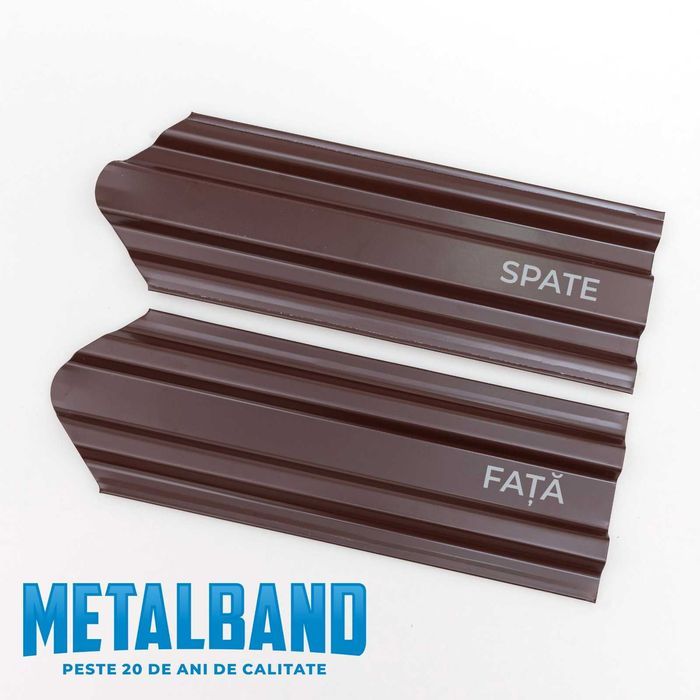 Sipca metalica vopsita mat maro ciocolatiu, caramiziu si gri de 0,45mm