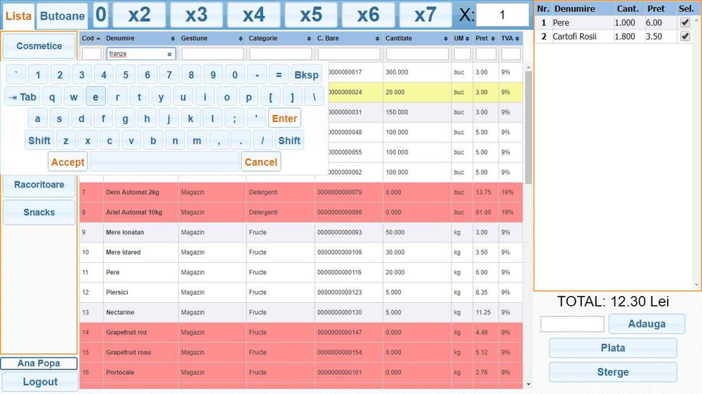 Sistem POS Magazin PC+Touchscreen+Soft Vanzare Gestiune UnityRetail