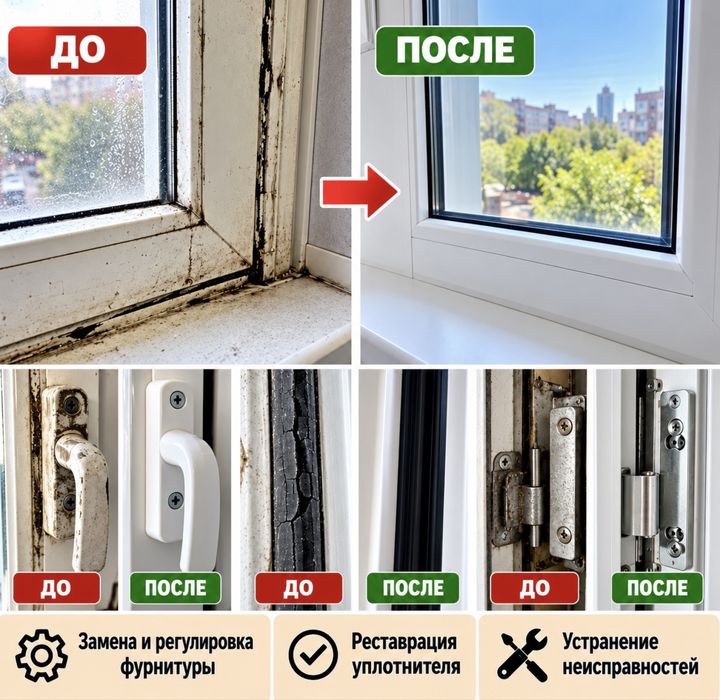 Рестоврация окон из пвх под ключ